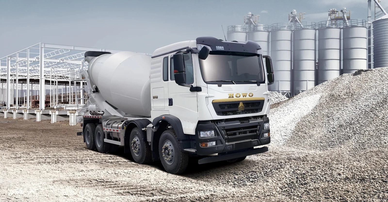 SINOTRUK HOWO TX 8x4 concrete mixer truck for project supply