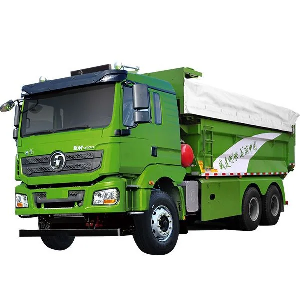 SHACMAN H3000 6x4 dump truck with raised green tipper body